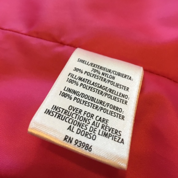 Pink Puffer Type Vest, Small, Full Zipper, Pockets - Picture 6 of 7